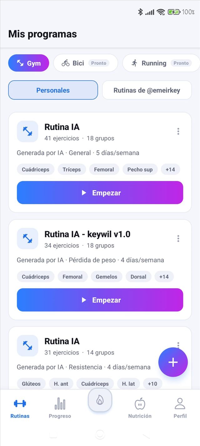 Rutinas generadas por IA en VortLoop
